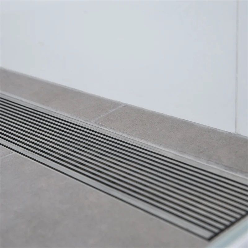Strip drain in shower made from stainless steel